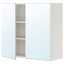 IKEA ENHET ЕНХЕТ Шафа дзеркальна з дверцятами, білий, 80x32x75 см 89323704 893.237.04
