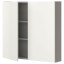 IKEA ENHET ЕНХЕТ Настінна шафа з 2 полицями / дверцятами, сірий / білий, 80x17x75 cм 69323682 693.236.82