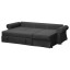 IKEA EVERTSBERG ЕВЕРЦБЕРГ 2-місний диван-ліжко, з шезлонгом з місцем для зберігання / темно-сірий 00476333 004.763.33