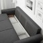 IKEA EVERTSBERG ЕВЕРЦБЕРГ Розкладний диван 3-місний, з контейнером темно-сірий 40476331 404.763.31