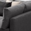 IKEA FRIHETEN ФРІХЕТЕН Кутовий диван розкладний, з додатковими подушками спинки / Skiftebo темно-сірий 59326624 593.266.24