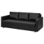IKEA FRIHETEN ФРІХЕТЕН 3-місний диван-ліжко, Bomstad чорний 20341135 203.411.35