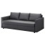 IKEA FRIHETEN ФРІХЕТЕН 3-місний диван-ліжко, Skiftebo темно-сірий 50341148 503.411.48