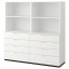IKEA GALANT ГАЛАНТ Комбінація для зберігання з ящиками, білий, 160x160 cм 69285067 692.850.67