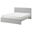 IKEA GLADSTAD ГЛАДСТАД Ліжко з оббивкою, Kabusa світло-сірий, 160x200 см 80490453 804.904.53