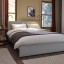 IKEA GLADSTAD ГЛАДСТАД Ліжко з оббивкою, Kabusa світло-сірий, 140x200 см 60490449 604.904.49