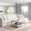 IKEA GRÖNLID ГРЕНЛІД 4-місний диван з козеткою, Inseros білий 89407143 894.071.43