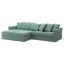 IKEA GRÖNLID ГРЕНЛІД 4-місний диван з козеткою, Ljungen світло-зелений 19408848 194.088.48