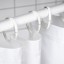 IKEA HASSJÖN ХАСШЕН Кільце для шторки у ванну, білий 00466008 004.660.08