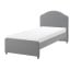 IKEA HAUGA ХАУГА Ліжко з оббивкою, Vissle сірий, 90x200 см 40450072 404.500.72