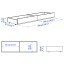 IKEA HAUGA ХАУГА Ліжковий ящик з оббивкою, Vissle сірий, 200 см 20474205 204.742.05