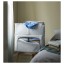 IKEA HEMMAFIXARE ХЕММАФІКСАРЕ Контейнер для одягу / постелі, тканина в смужки / білий / сірий, 34x51x28 см 90503916 905.039.16