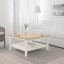 IKEA HEMNES ХЕМНЕС Журнальний столик, біла морилка / світло-коричневий, 90x90 см 30413495 304.134.95