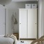 IKEA HEMNES ХЕМНЕС Гардероб з 2 розсувними дверцятами, біла морилка, 120x197 cм 50251270 502.512.70