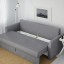 IKEA HOLMSUND ХОЛЬМСУНД 3-місний диван-ліжко, Nordvalla сірий 79240771 792.407.71
