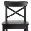IKEA INGOLF ІНГОЛЬФ Табурет барний зі спинкою, коричнево-чорний, 74 см 90248515 902.485.15