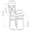 IKEA DANDERYD / INGOLF Стіл та 4 стільці, білий / білий, 130 см 49544236 495.442.36