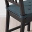 IKEA JUSTINA ЮСТІНА Подушка для стільця, темно-синій/смугастий, 42/35x40x4 см 90395813 903.958.13