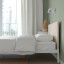 IKEA KLEPPSTAD КЛЕППСТАД Ліжко двоспальне, білий / Vissle бежевий, 140x200 см 00492677 004.926.77