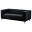 IKEA KLIPPAN КЛІППАН 2-місний диван, Vansbro чорний 99496563 994.965.63