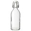 IKEA KORKEN КОРКЕН Пляшка з пробкою, прозоре скло, 0.5 л 20322472 203.224.72