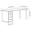 IKEA MITTCIRKEL / ALEX Письмовий стіл, яскравий сосновий/білий ефект, 140x60 см 49508686 495.086.86