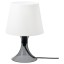 IKEA LAMPAN ЛАМПАН Лампа настільна, темно-сірий / білий, 29 см 00484074 004.840.74