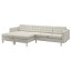 IKEA LANDSKRONA 4-місний диван з козеткою, Gunnared бежевий / дерево 49554292 495.542.92