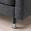 IKEA LANDSKRONA ЛАНДСКРУНА 3-місний диван, Gunnared темно-сірий / метал 59270306 592.703.06