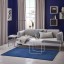 IKEA LANGSTED ЛАНГСТЕД Килим, короткий ворс, темно-синій, 133x195 см 30408050 304.080.50