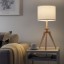IKEA LAUTERS ЛАУТЕРС Лампа настільна, ясен / білий 50404895 504.048.95
