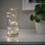 IKEA LEDFYR ЛЕДФІР Гірлянда LED, 12 лампочок, для дому / на батарейках сріблястий 30421023 304.210.23