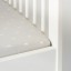 IKEA LENAST ЛЕНАСТ Простирадло для дитячого ліжечка, в крапку / місяць, 60x120 см 50457600 504.576.00