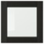 IKEA LERHYTTAN ЛЕРХЮТТАН Скляні двері, чорна морилка, 40x40 см 00356081 003.560.81