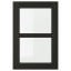 IKEA LERHYTTAN ЛЕРХЮТТАН Скляні двері, чорна морилка, 40x60 см 80356082 803.560.82