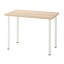 IKEA LINNMON ЛІННМОН / ADILS АДІЛС Письмовий стіл, під білений дуб / білий, 100x60 см 79416336 794.163.36