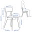 IKEA LISABO / LISABO Стіл та 4 стільці, попіл / Tallmyra білий / чорний, 105 см 79554851 795.548.51