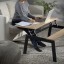 IKEA LJUNGSBRO Журнальний столик, регульований чорний / імітація дуб, 104x70 см 20561033 205.610.33