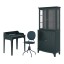 IKEA ММАРП/БЙОРКБ Комбінація стіл / шафа, і обертовий стілець синьо-зелений 59436547 594.365.47
