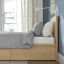 IKEA MALM МАЛЬМ Ліжко з 2 шухлядами, шпон дуба білений / Leirsund, 90x200 см 89157318 891.573.18