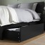 IKEA MALM МАЛЬМ Ліжко двоспальне з 2 шухлядами, чорно-коричневий, 180x200 см 39176263 391.762.63