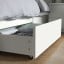 IKEA MALM МАЛЬМ Ліжко двоспальне з 4 шухлядами, білий / Leirsund, 160x200 см 39019918 390.199.18