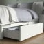 IKEA MALM МАЛЬМ Ліжко двоспальне з 4 шухлядами, білий / Leirsund, 180x200 см 99019920 990.199.20