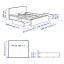 IKEA MALM МАЛЬМ Ліжко двоспальне з 4 шухлядами, шпон дуба білений / Luröy, 160x200 см 89027421 890.274.21