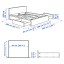 IKEA MALM МАЛЬМ Ліжко двоспальне з 4 шухлядами, шпон дуба білений, 180x200 см 89022678 890.226.78