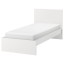 IKEA MALM МАЛЬМ Ліжко односпальне, високе, білий / Leirsund, 90x200 см 09020032 090.200.32