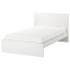 IKEA MALM МАЛЬМ Ліжко односпальне, високе, білий / Luröy, 120x200 cм 99009558 990.095.58