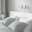 IKEA MALM МАЛЬМ Ліжко двоспальне, високе, білий / Leirsund, 140x200 см 99019840 990.198.40