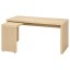 IKEA MALM МАЛЬМ Письмовий стіл із висувною панеллю, шпон дуба білений, 151x65 см 50359826 503.598.26