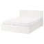 IKEA MALM МАЛЬМ Ліжко двоспальне з підйомним механізмом, білий, 140x200 см 90404799 904.047.99